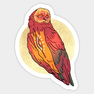 Witch Owl - Moon Sticker